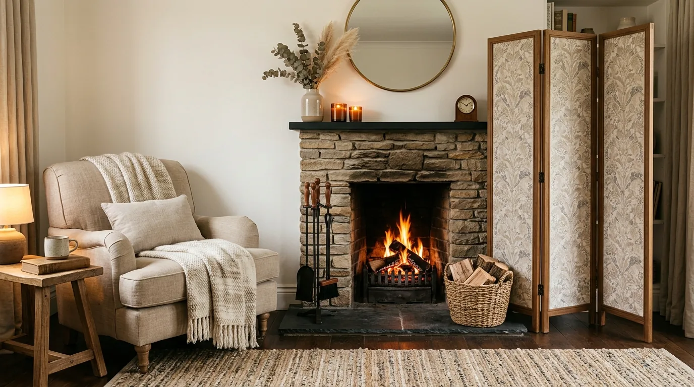 Use a hearth brush set for daily cleanup